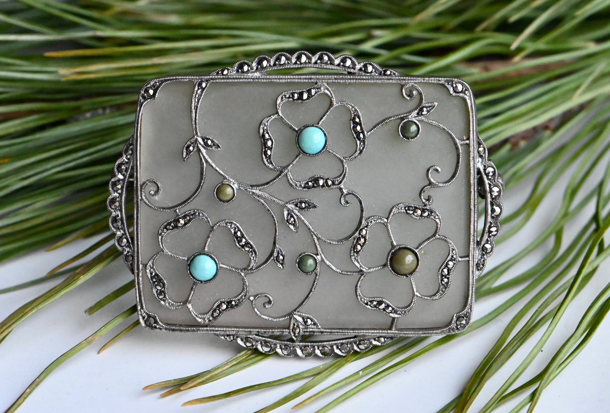 Lot Vintage De Broches Et Bracelet - Bijoux Fantaisie Anciens - Ref10889J