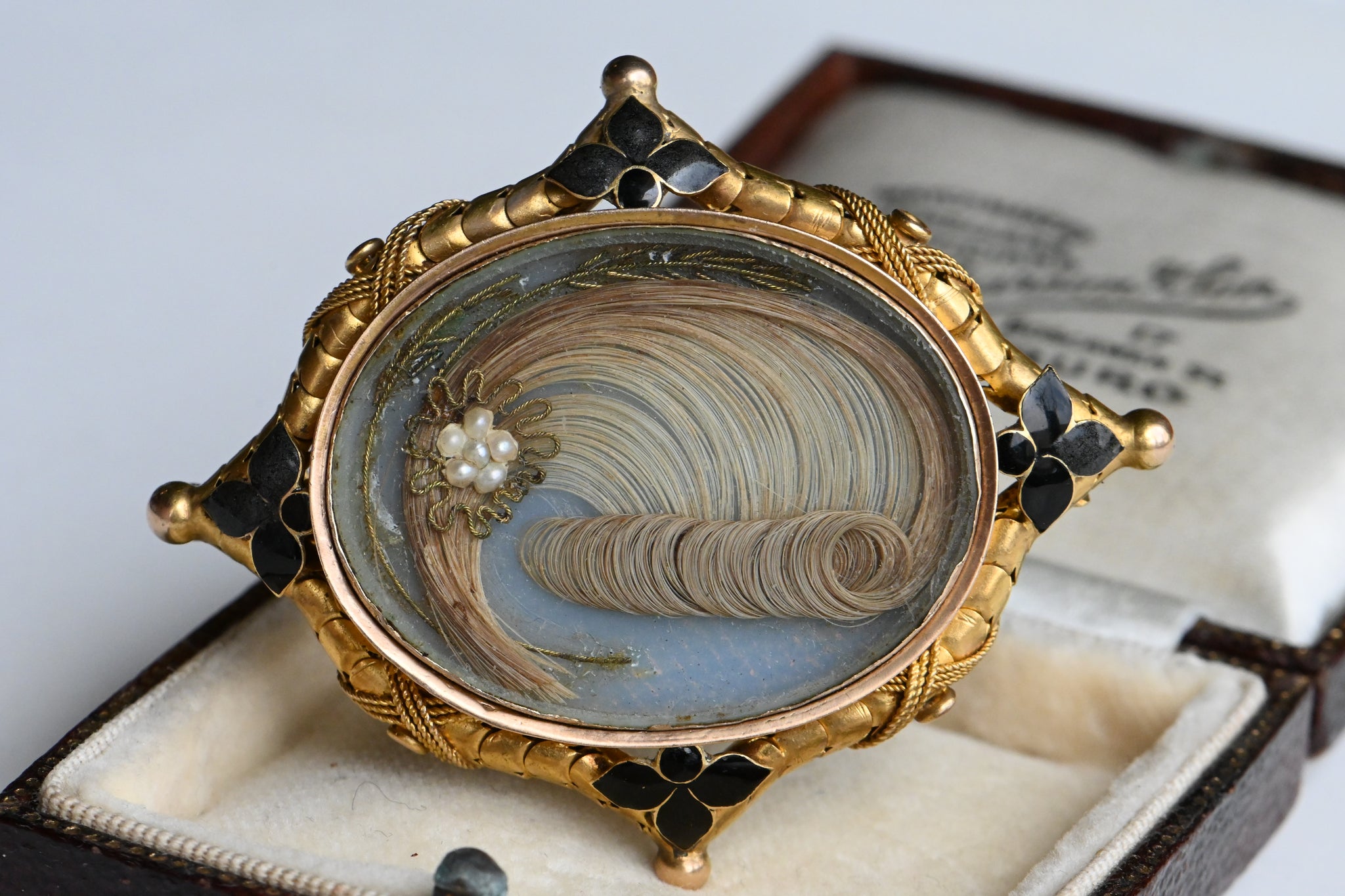 antique victorian mourning brooch