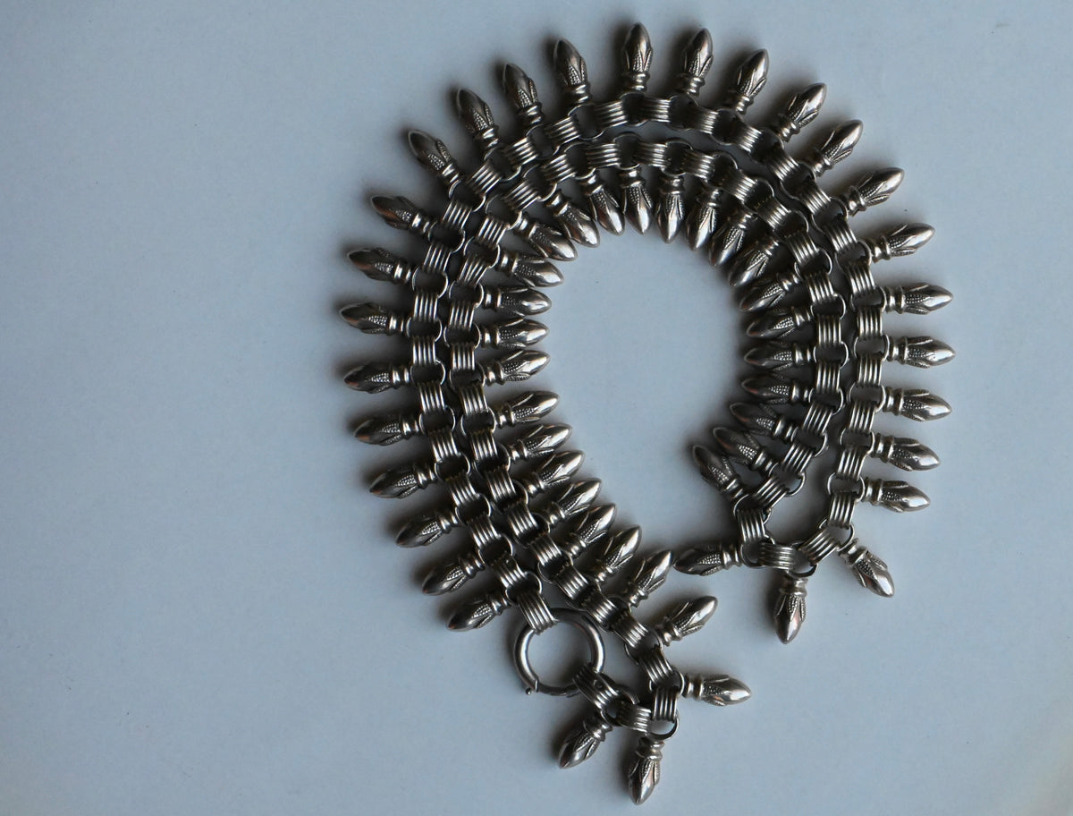 Antique 1880s Austro Hungarian silver book chain necklace SALE – Jean ...