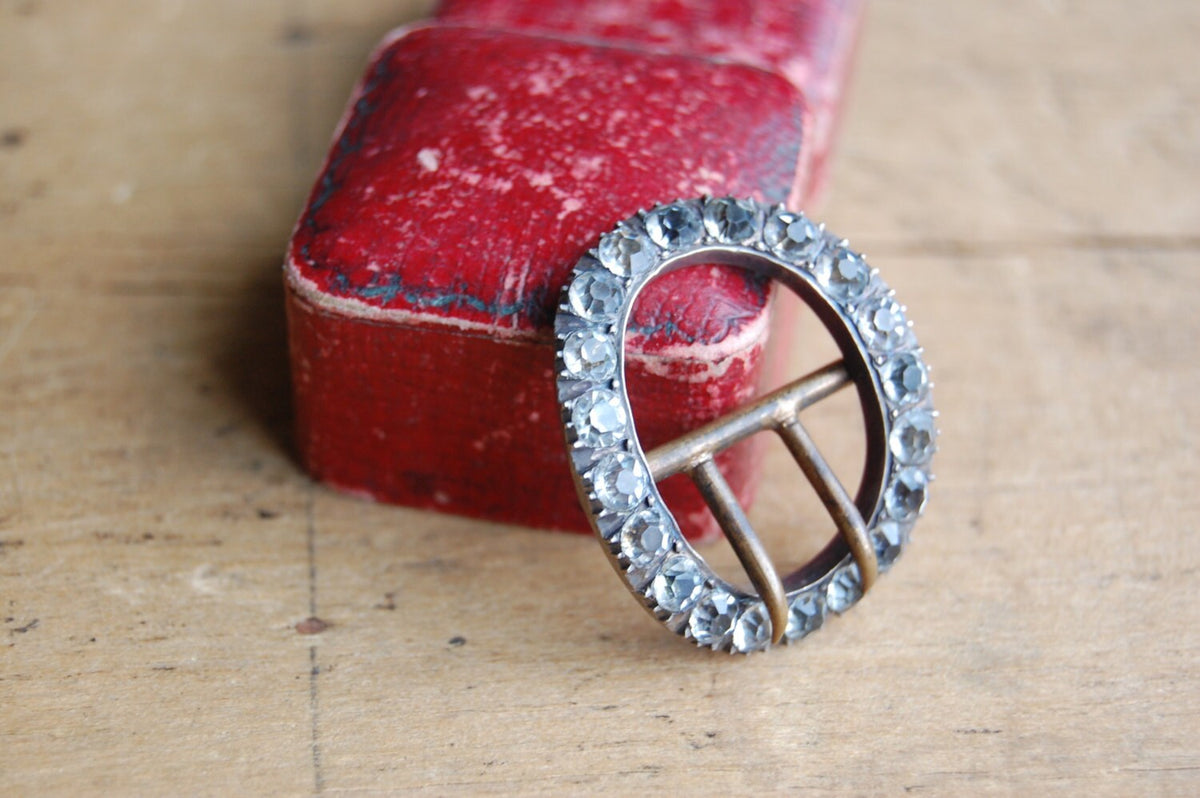 Antique Victorian paste buckle ornament ∙ Victorian rhinestone buckle ...
